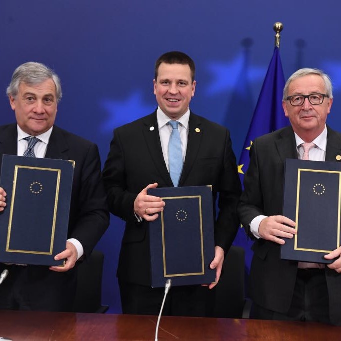 joint declaration 2018 tajani juncker estonia